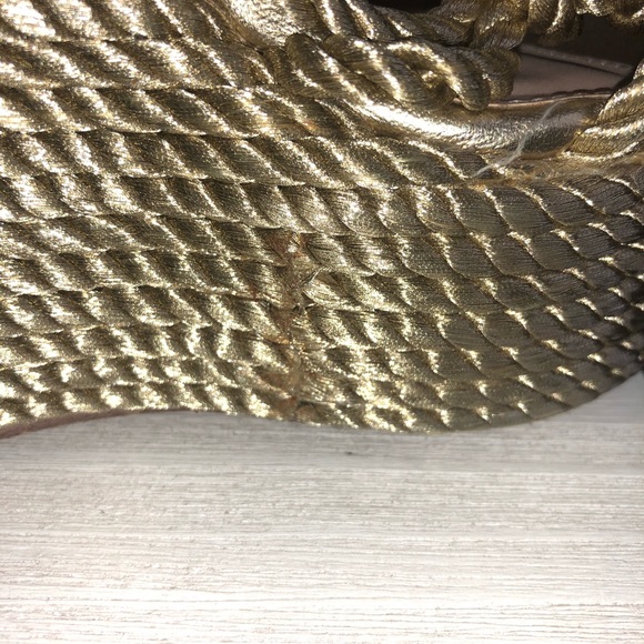 Kurt Geiger Gold Wedge Sandals - Picture 10 of 11